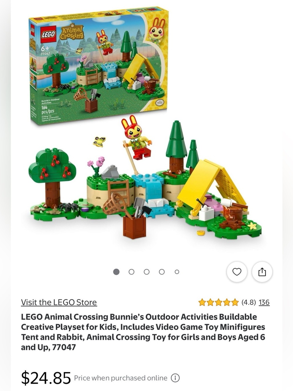 Lego Animal Crossing Camp Playset - Yellow, Green & Blue